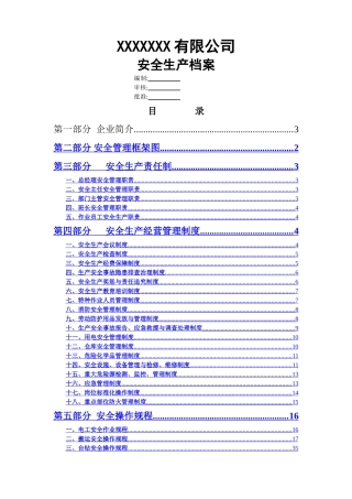公司安全生产档案