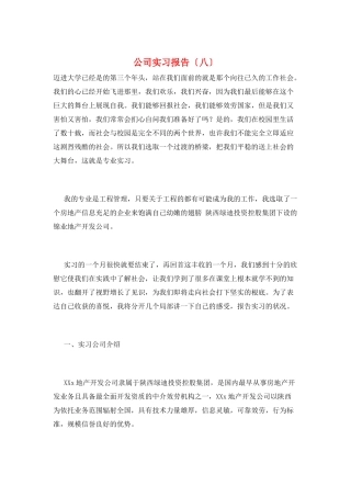 公司实习报告(八)