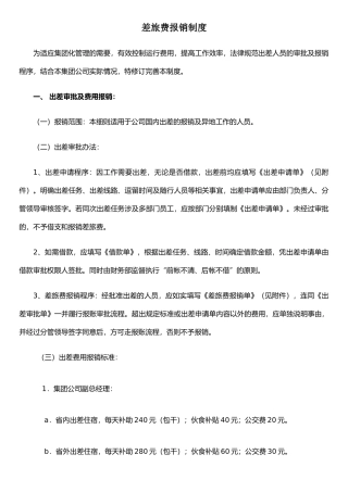 公司差旅费报销制度分析