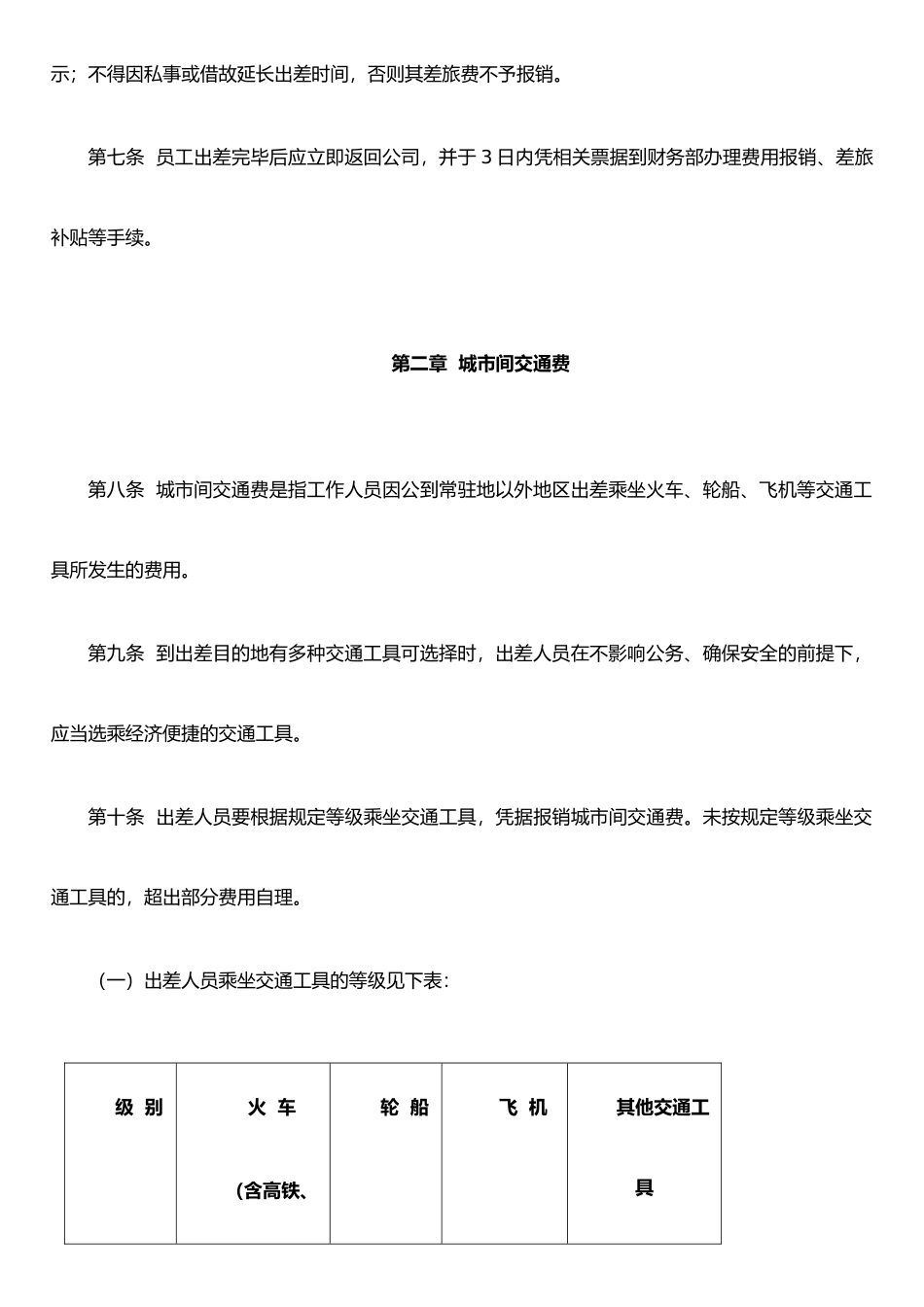 公司差旅费管理制度DOC_第2页