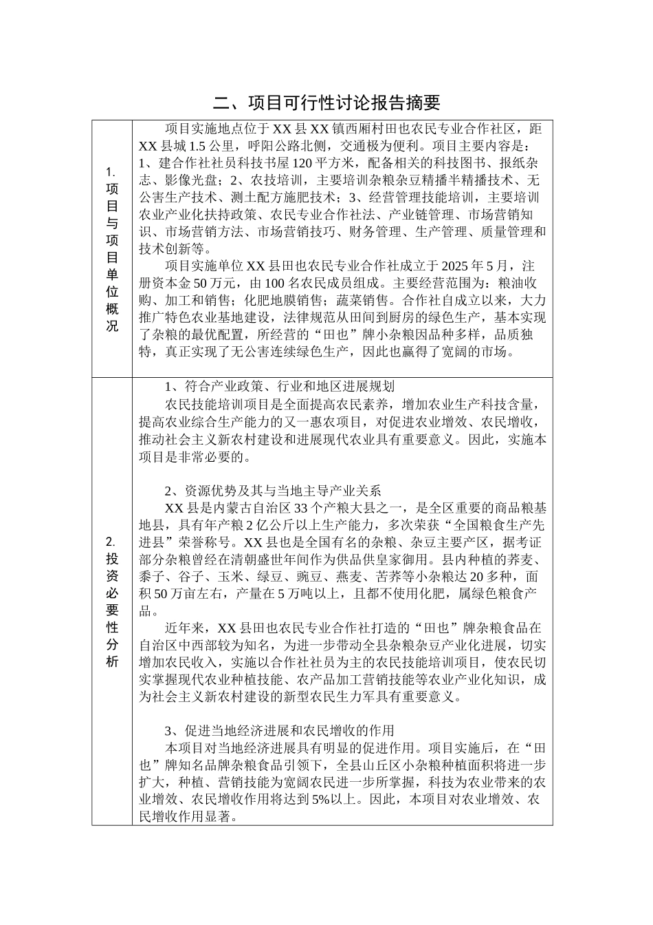 农业财政资金项目申报标准文本_第3页