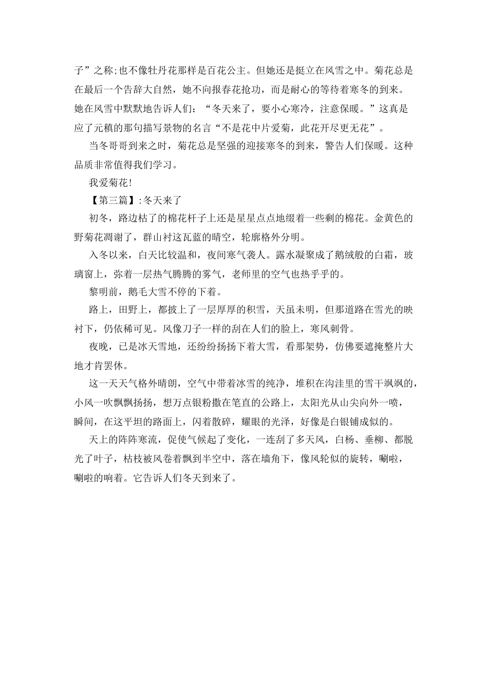 冬天来了日记范文_第2页