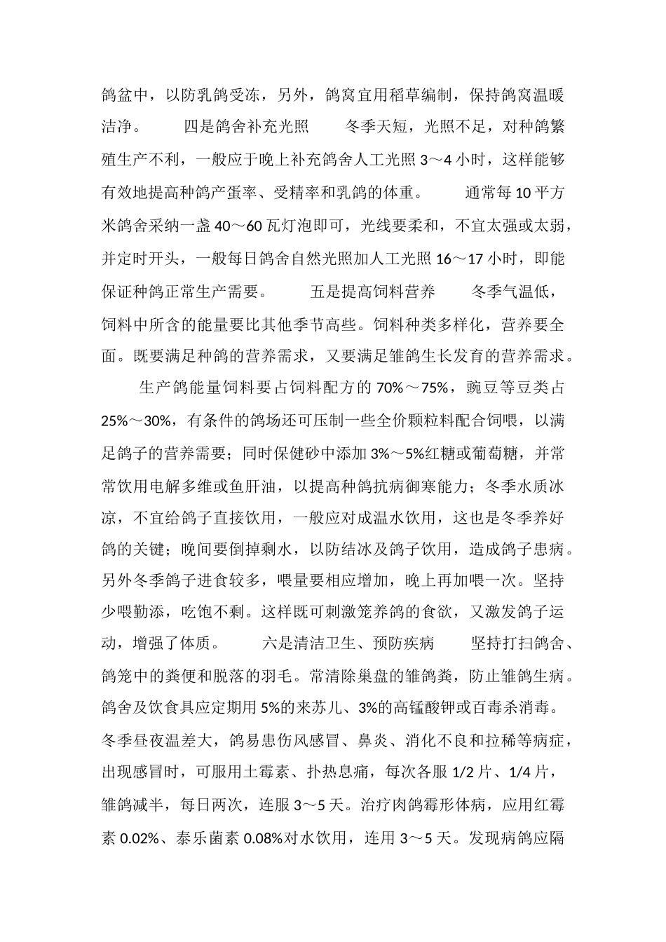 冬季肉鸽管理的六项措施介绍_第2页