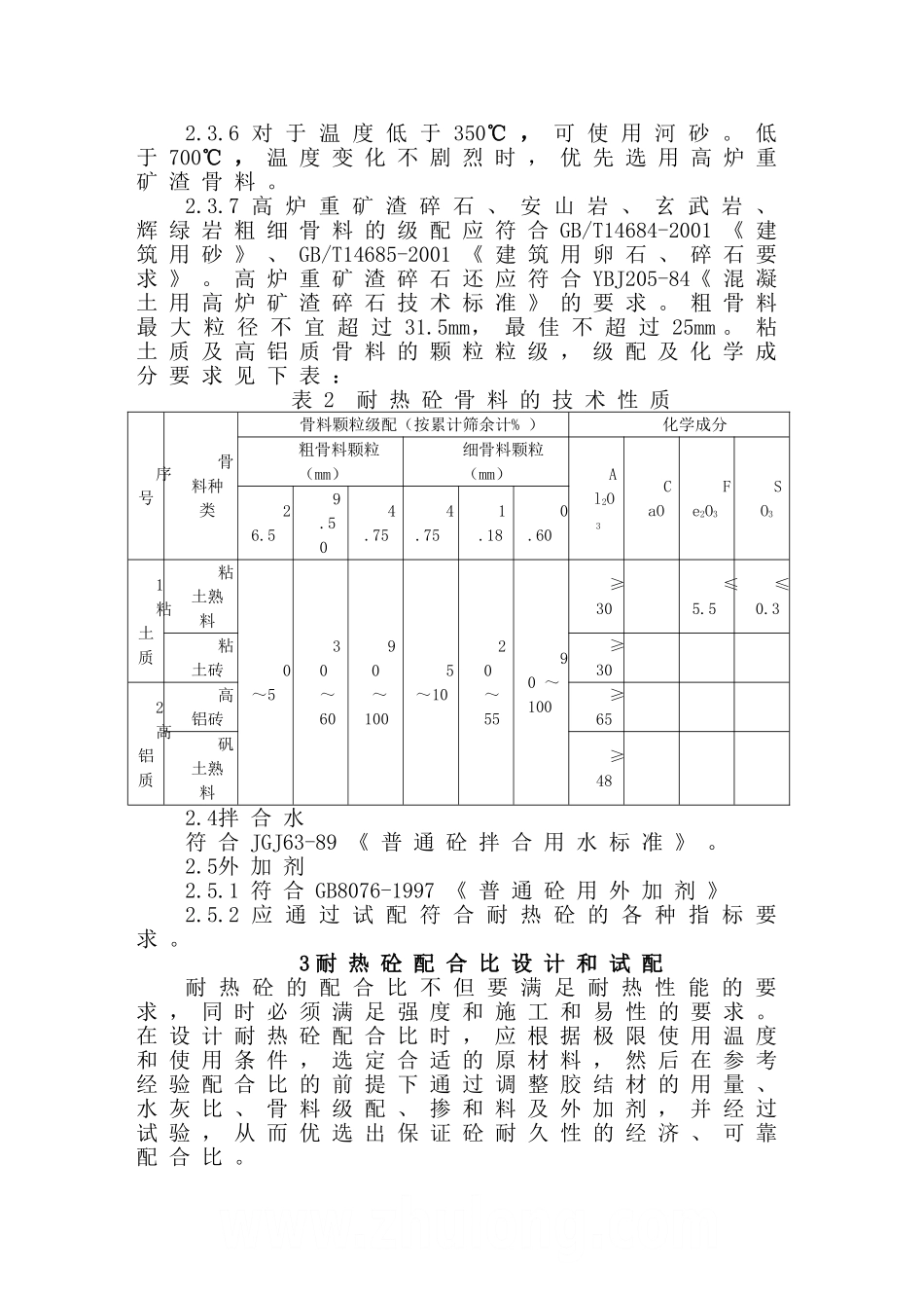 冶金部耐热混凝土标准_第3页