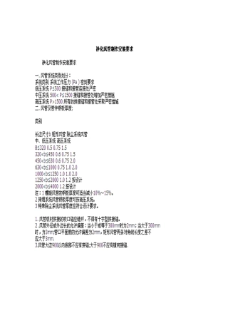 净化风管制作规范