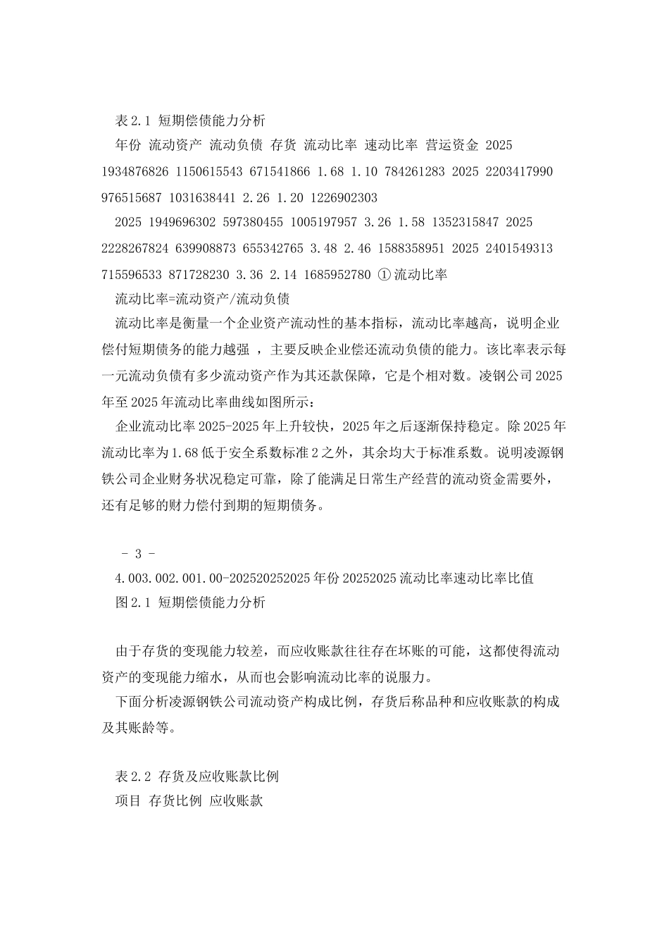 凌源钢铁股份有限公司近五年财务状况分析_第3页