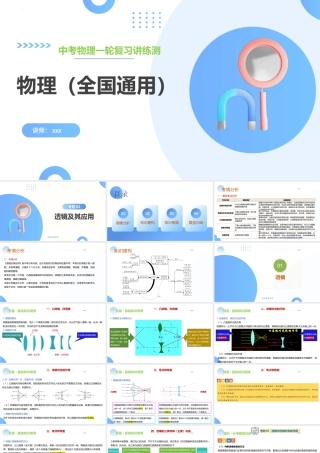 2026年中考物理一轮复习讲-练-测专题03  透镜及其应用(核心知识精讲课件）