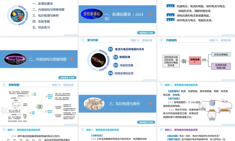 2026年中考物理一轮复习重难点一遍过专题16+欧姆定律（课件）