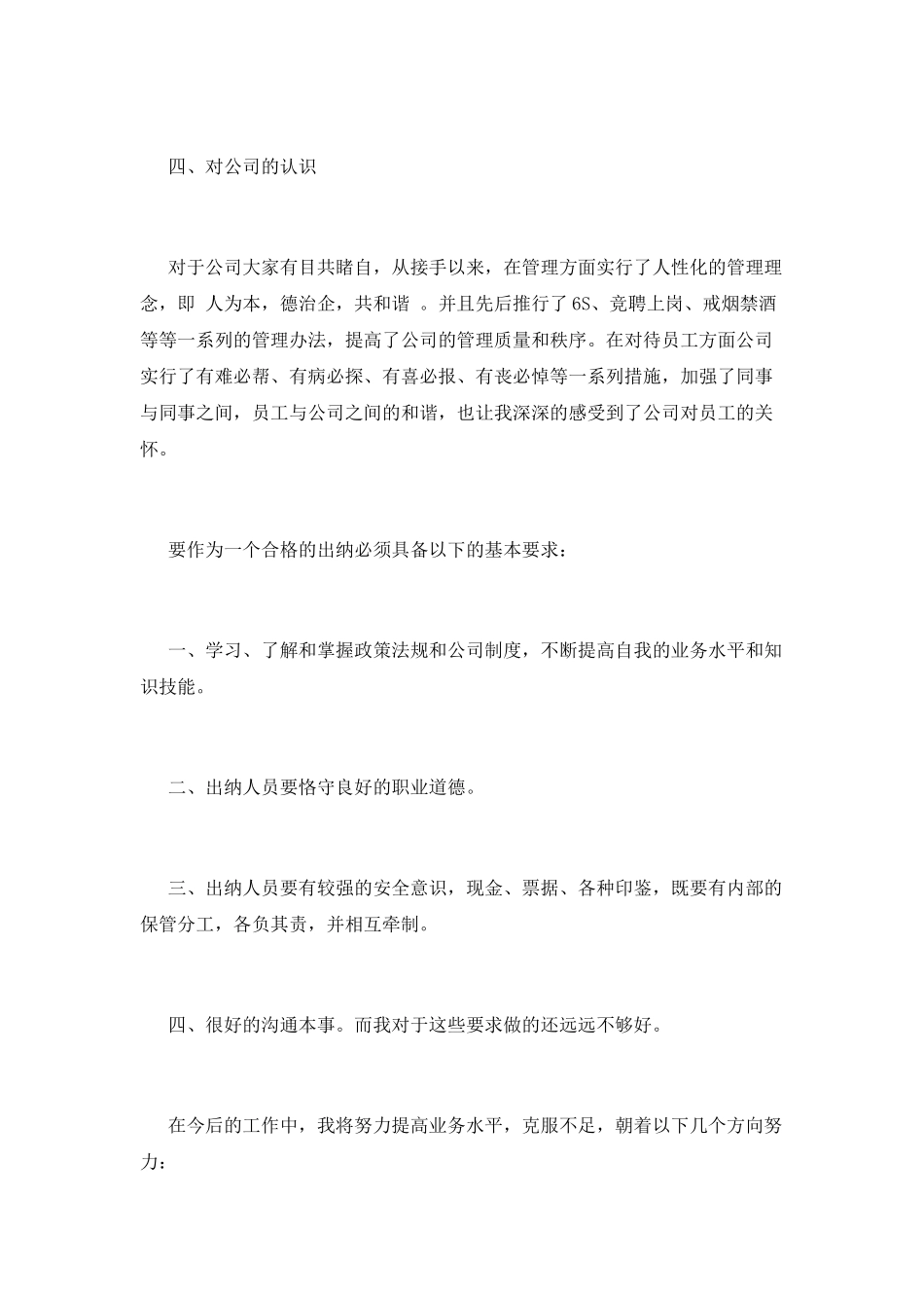 出纳试用期工作总结(九)_第3页