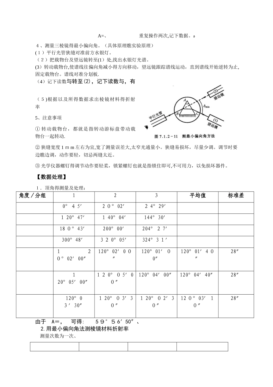 分光计实验报告_第3页
