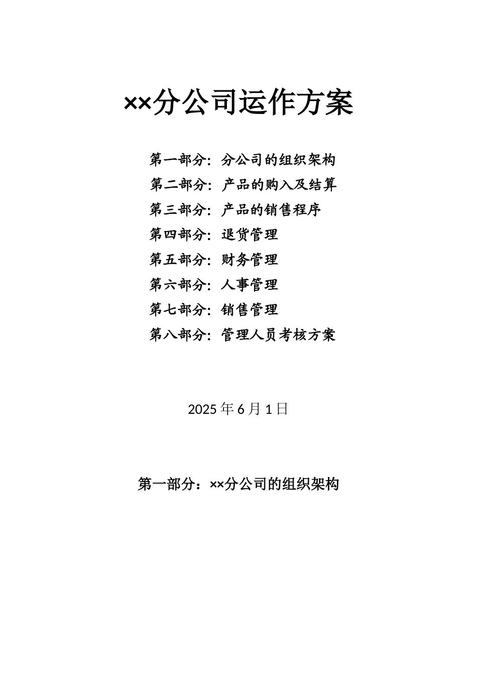 分公司运作方案_第1页