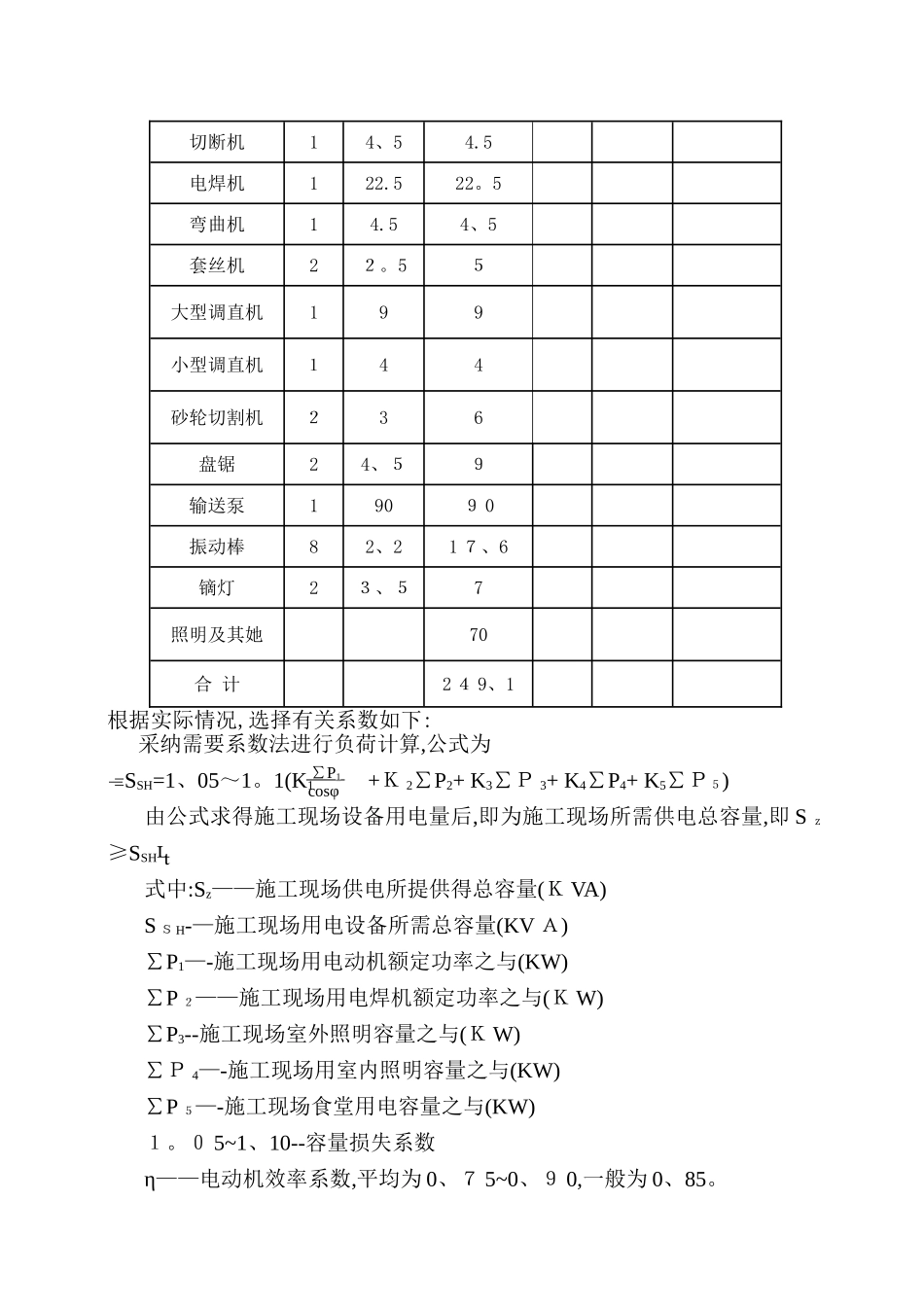 分局靶场及业务技术用房临时用电施工方案_第3页