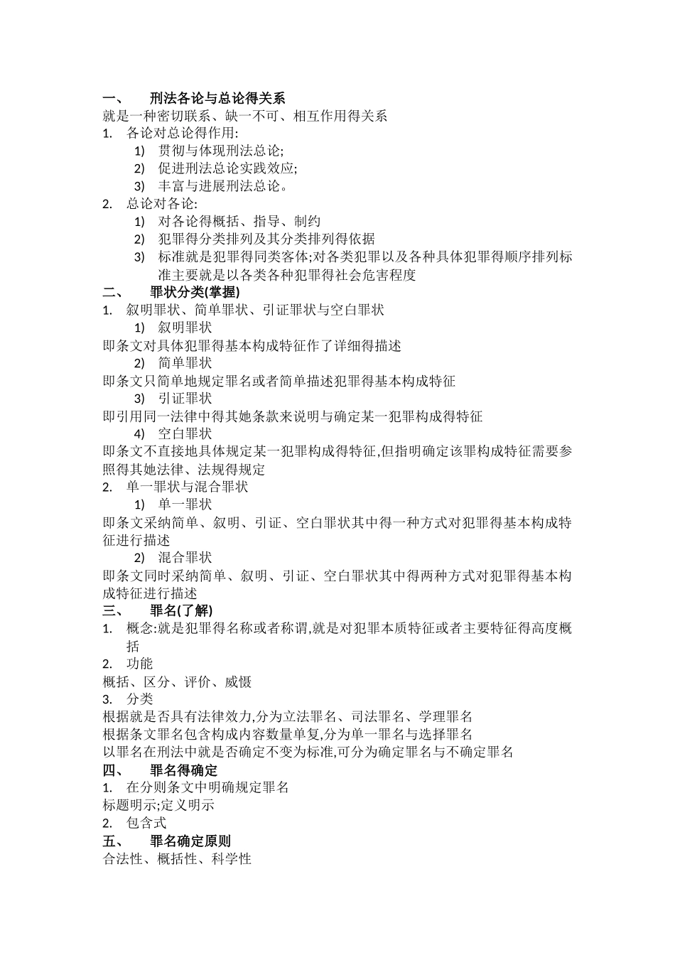 刑法分论复习资料_第1页
