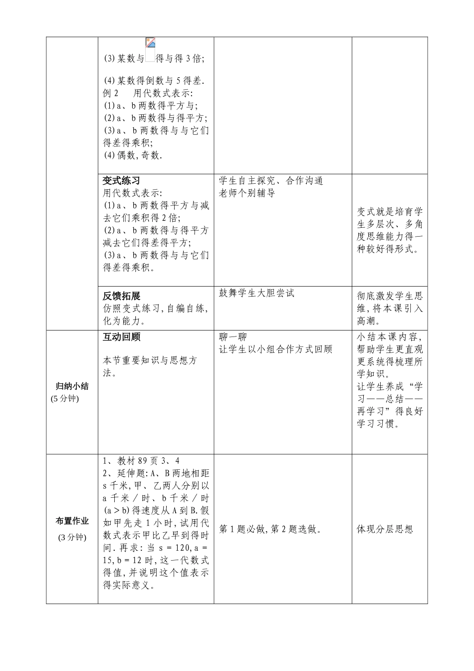 列代数式教学设计及教学反思_第3页