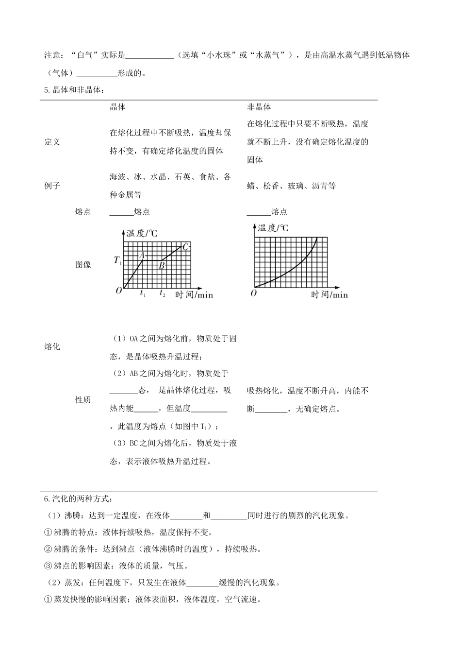 2026年中考物理一轮重点难点一遍过专题训练-物态变化（附答案解析）_第2页