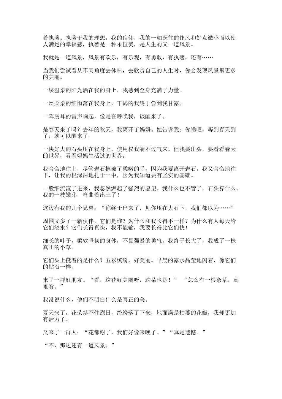 初三一道风景线作文_第3页