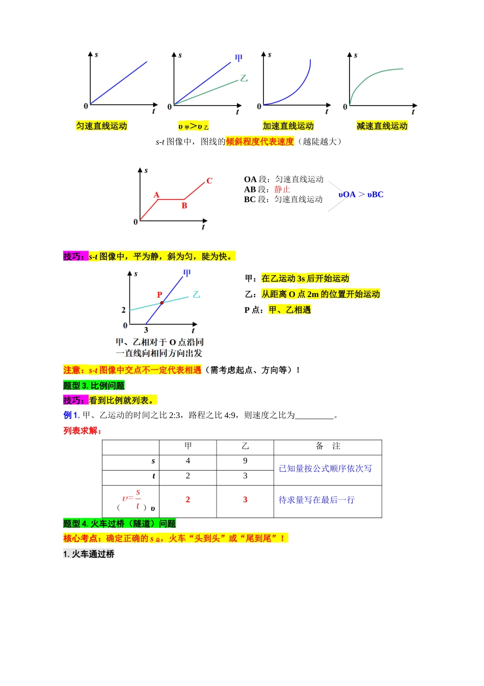 2026年中考物理复习-----2.“速度综合”重难点突破及题型归类_第2页
