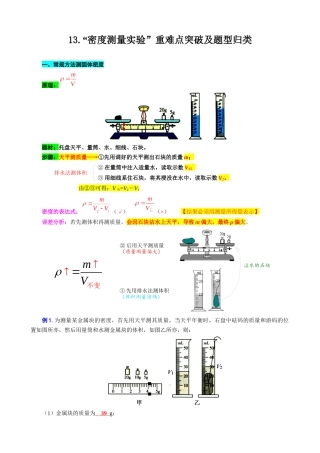 2026年中考物理复习----13.“密度测量实验”重难点突破及题型归类