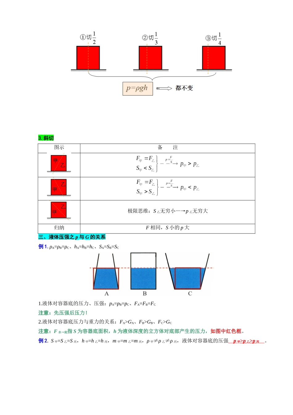 2026年中考物理复习-----17.“压强综合”重难点突破及题型归类_第2页