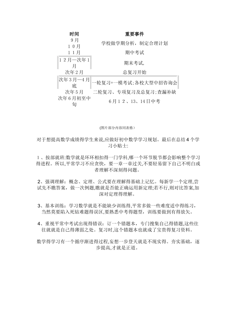初中数学三年规划_第3页