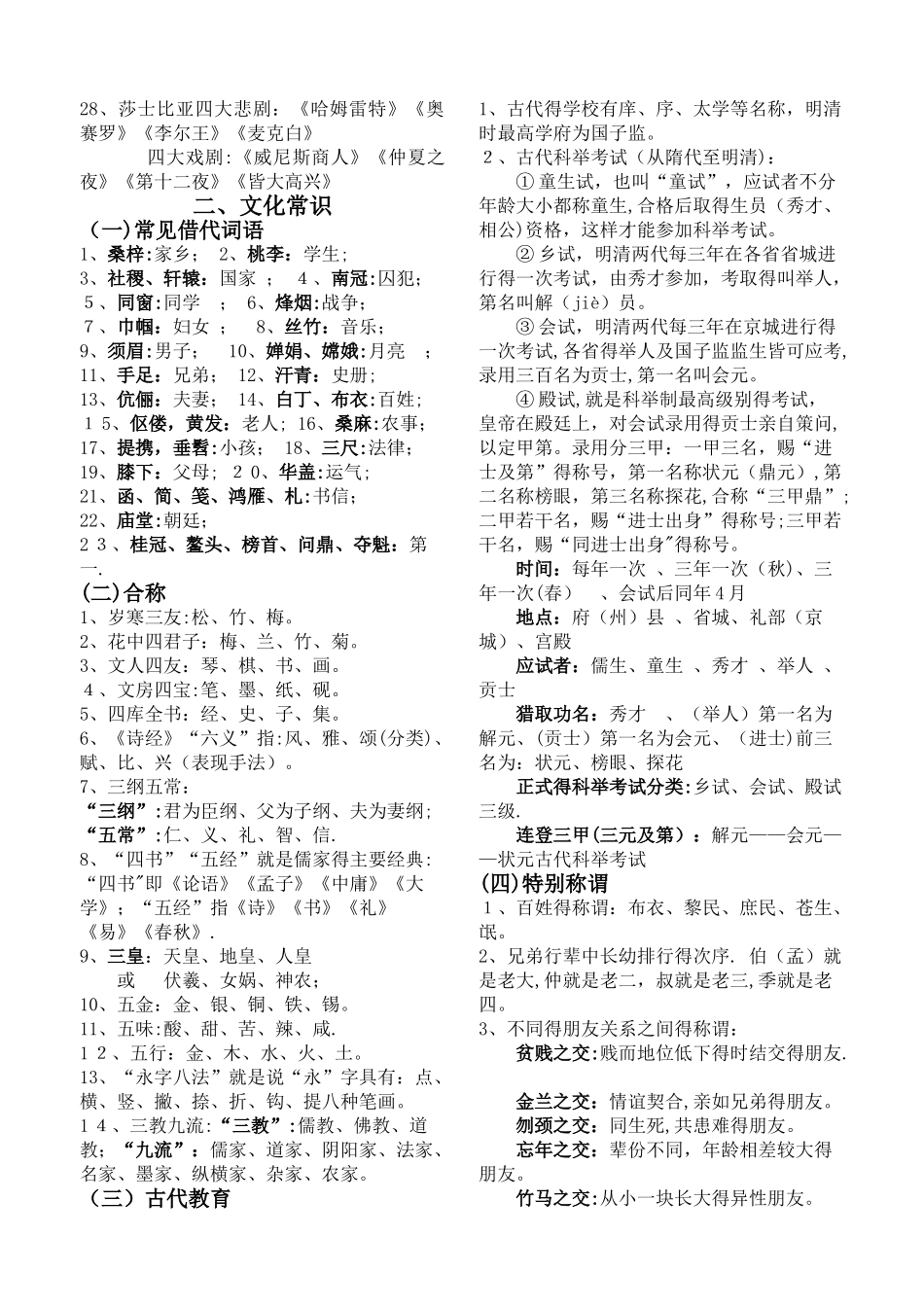 初中文学文化常识_第2页
