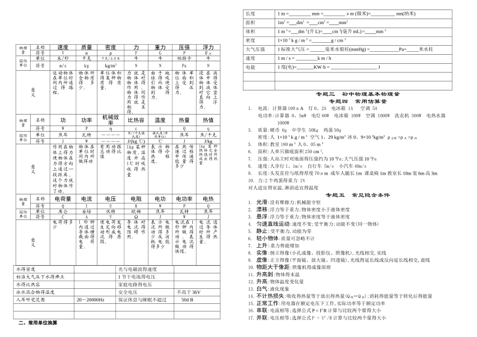 初中物理专题复习_第2页