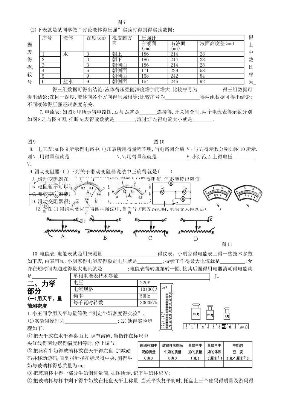 初中物理实验题汇总_第2页