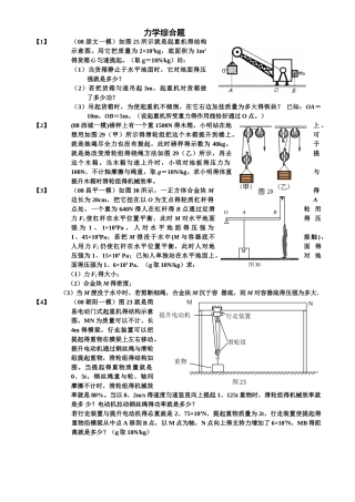 初中物理滑轮综合试题