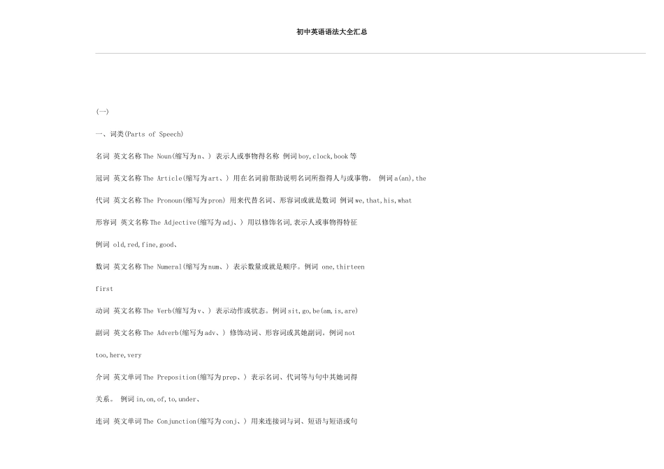 初中英语语法大全汇总_第1页