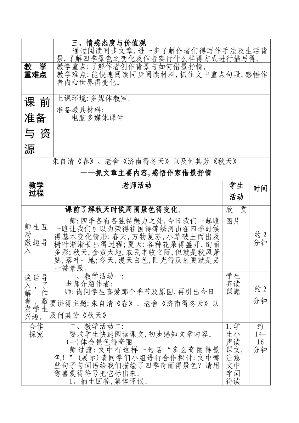 初中语文群文阅读的教学设计_第2页