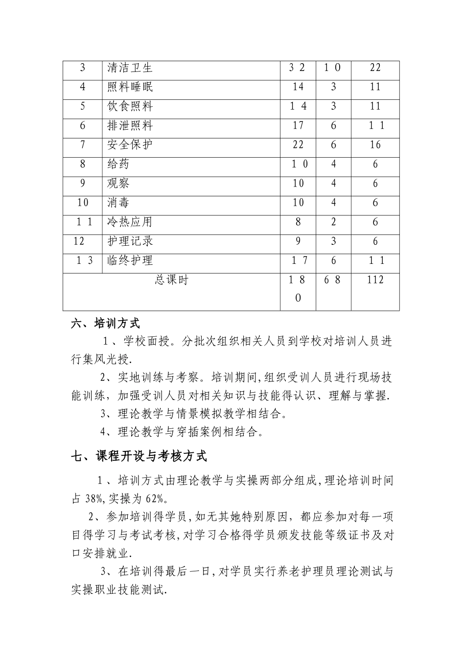 初级养老护理员培训计划_第2页
