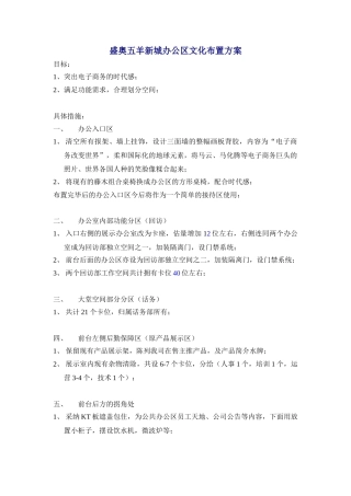 办公室文化布置方案