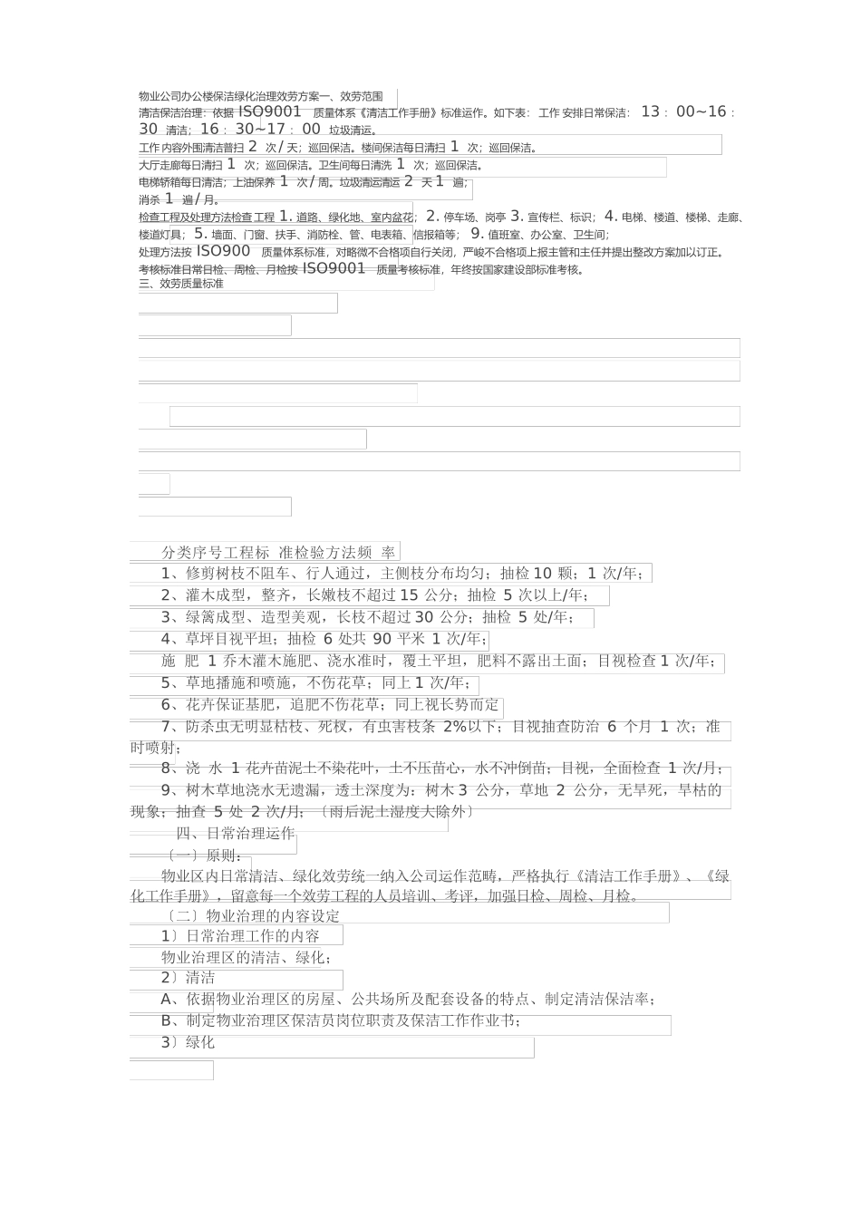 办公楼物业清洁绿化方案_第1页