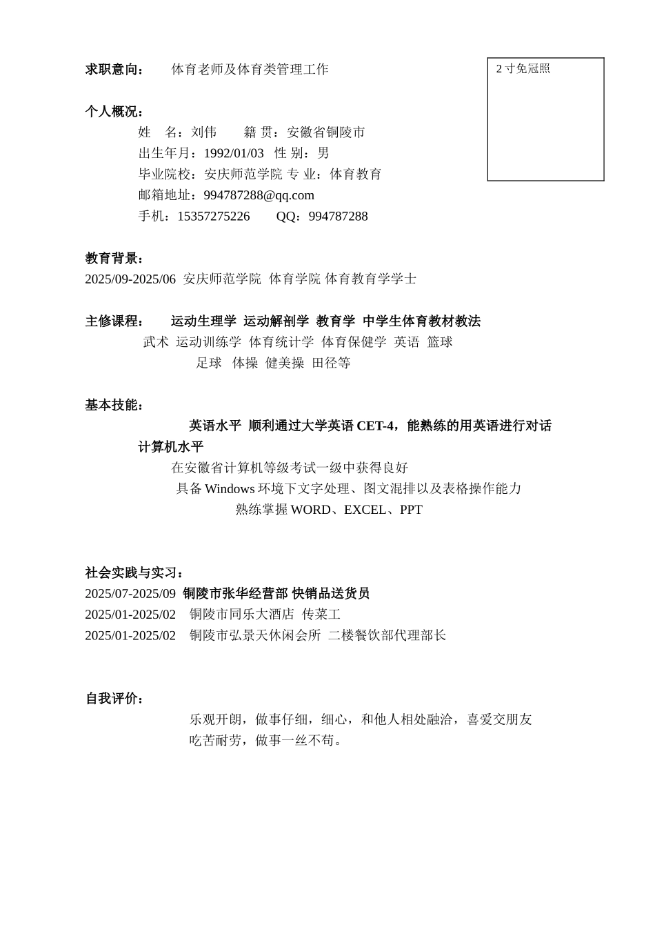 功能型计算机程序式版面求职简历_第1页