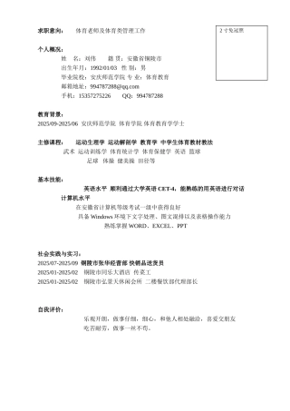 功能型计算机程序式版面求职简历
