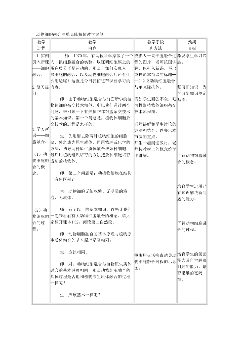 动物细胞融合与单克隆抗体教学案例_第1页