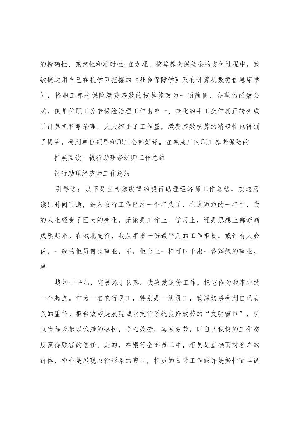 助理经济师工作总结_第2页