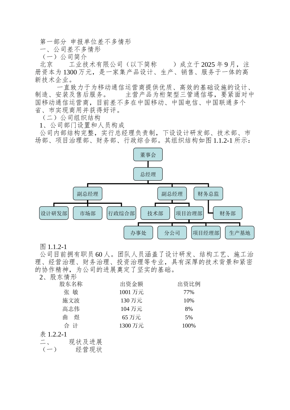 北京某公司TD-SCDMA—桁架三管型通信塔项目产业化可行性_第2页