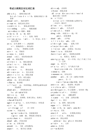 北京高考英语词汇