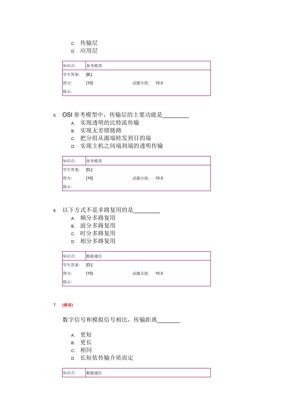 北邮-计算机网络技术阶段作业1_第2页