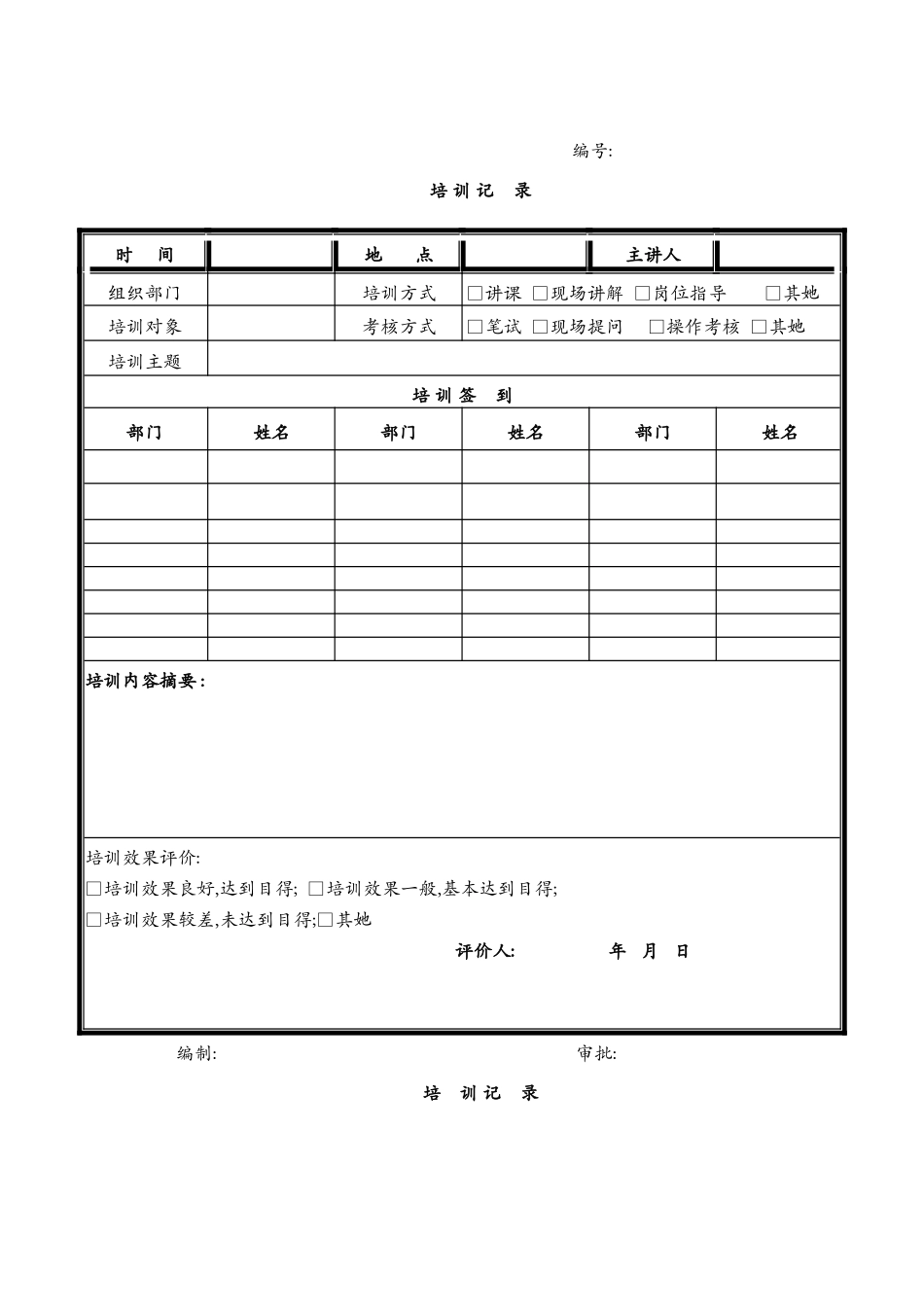 医疗器械公司年度培训计划及培训记录_第3页