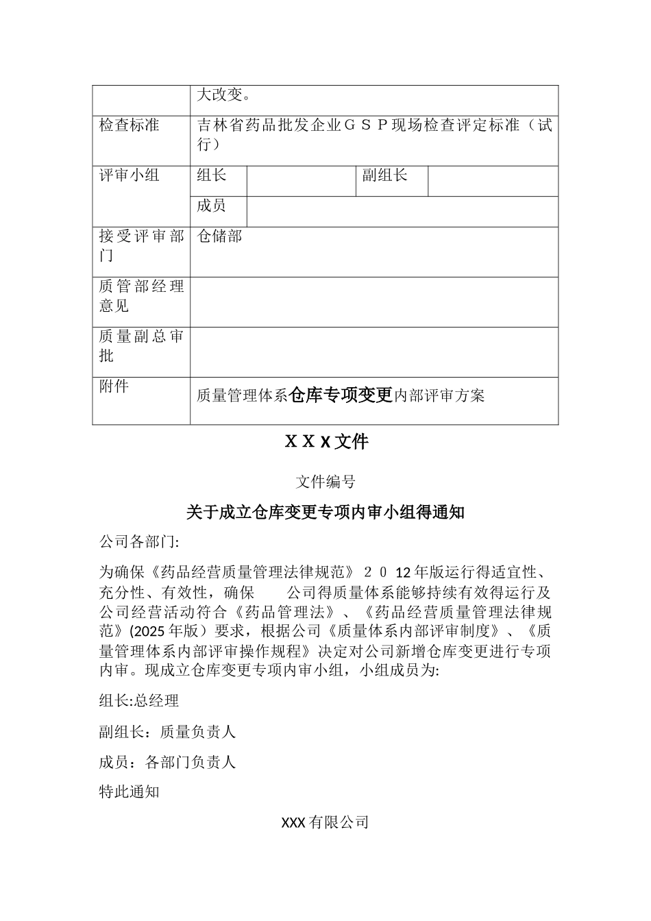 医药公司库房变更专项内审方案_第2页