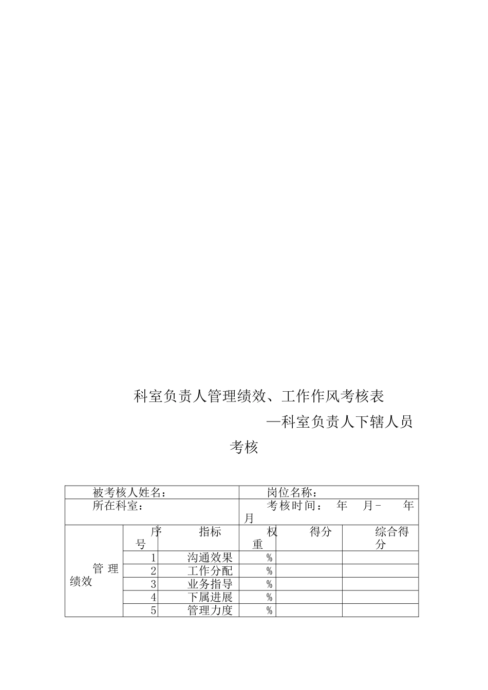 医院各类绩效考核评分表_第3页