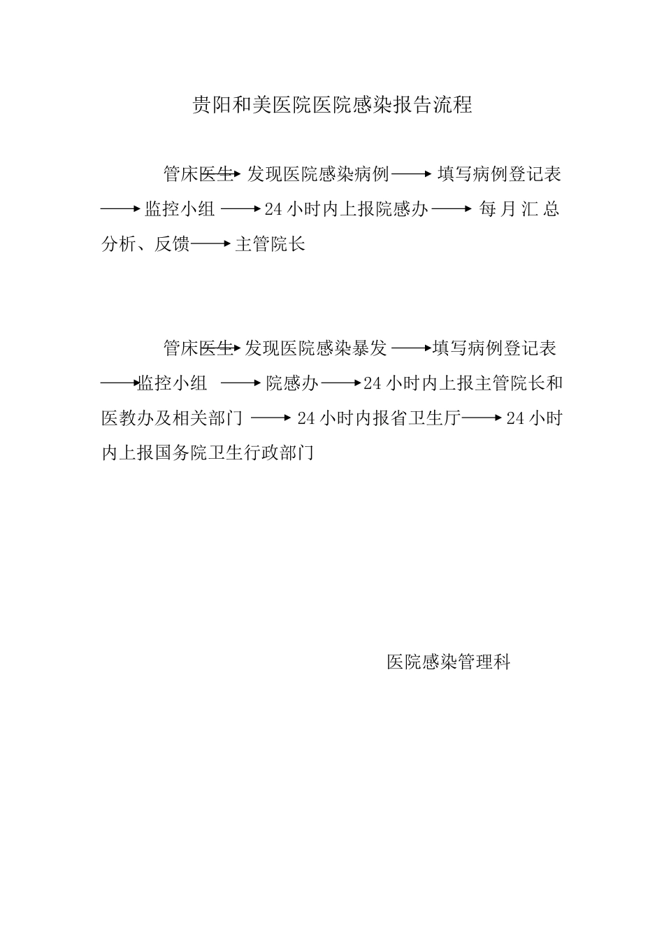 医院感染报告流程_第1页