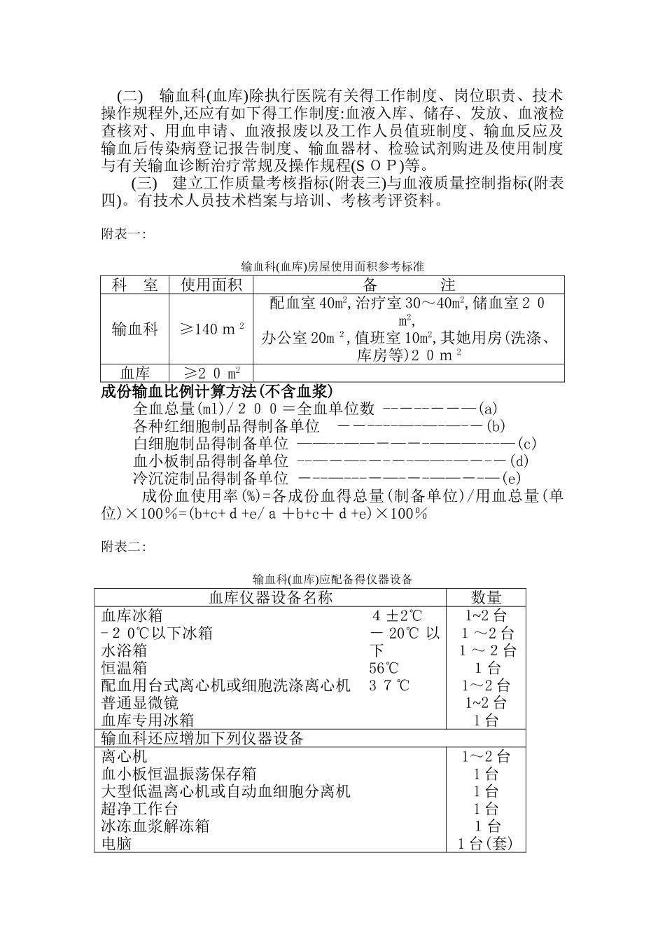 医院输血科基本标准_第2页