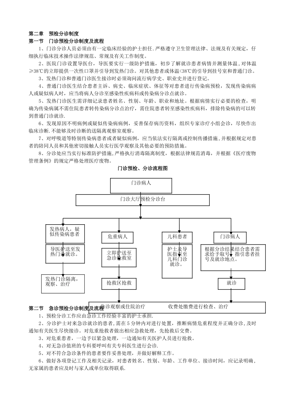 医院门、急诊、儿科、传染病预检分诊制度及流程_第1页