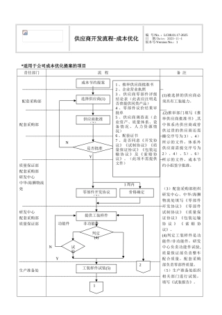 华晨汽车采购管理--供应商开发流程-成本优化