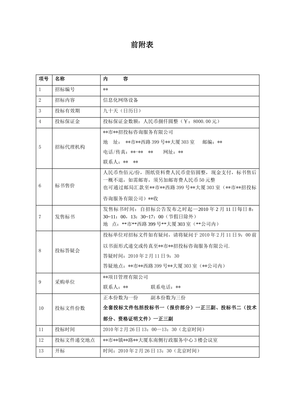 单位信息化网络设备采购招标文件_第2页