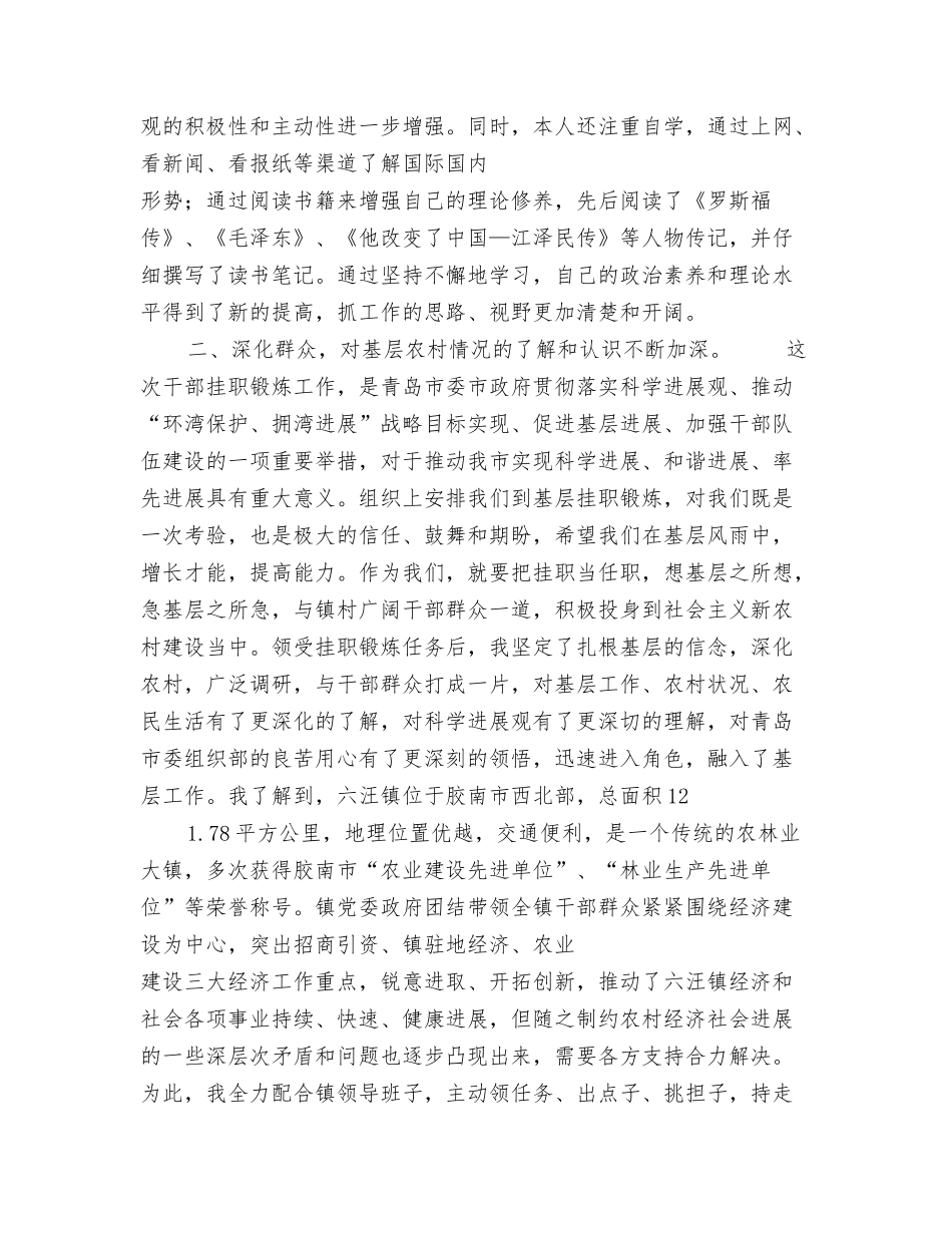 单位挂职工作总结_第3页