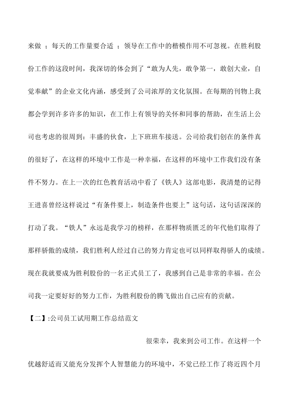 单位试用期工作总结范文_第3页